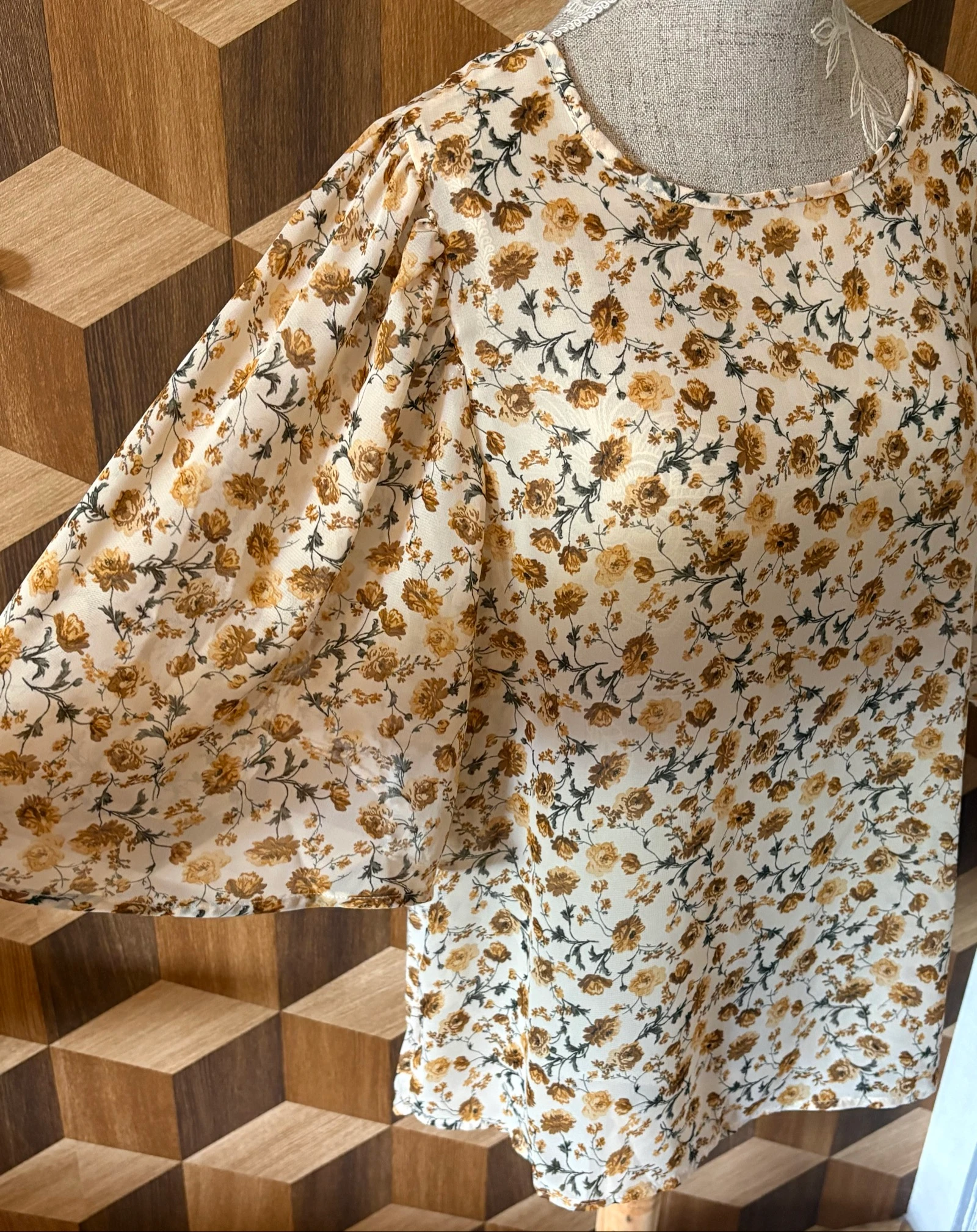 Blouse fleuris jaune 